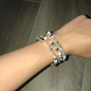 Multi color with rose gold accent bracelet set